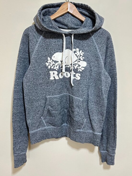 Roots Tops - Roots Original Kanga Hoodie Heathered Grey Size M